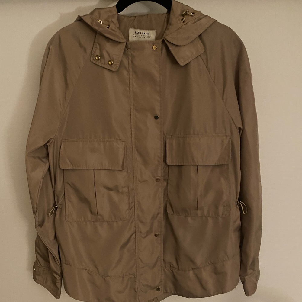 Zara light weight cargo jacket sz small